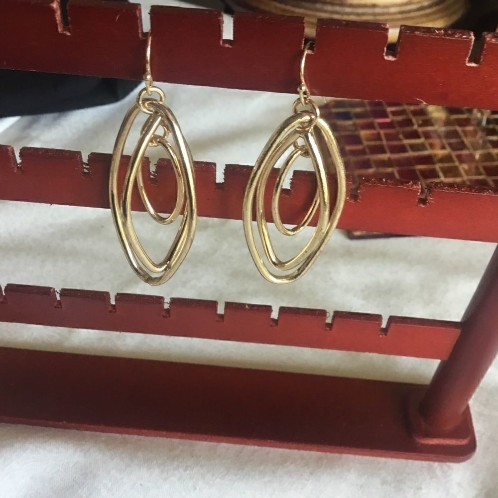 $8 ea or 3/$15. 3D Elliptical Hoop Earrings